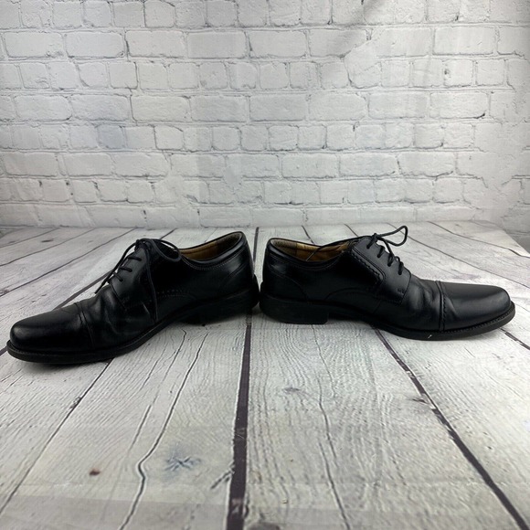 Chaps Dress Shoes Men\'s Size 12 W Black Leather Oxford Cap Toe 96-26844 Lace‎ Up main image 9